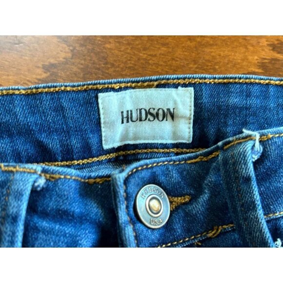 Hudson Girls Jeans Straight Leg Zip Fly Stretch Denim Pockets Blue Size 14 - Picture 7 of 10